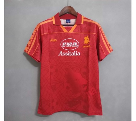 Roma 95/96 Home Red Soccer Jersey